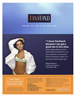 Tan Stand Full Page Magazine Ad